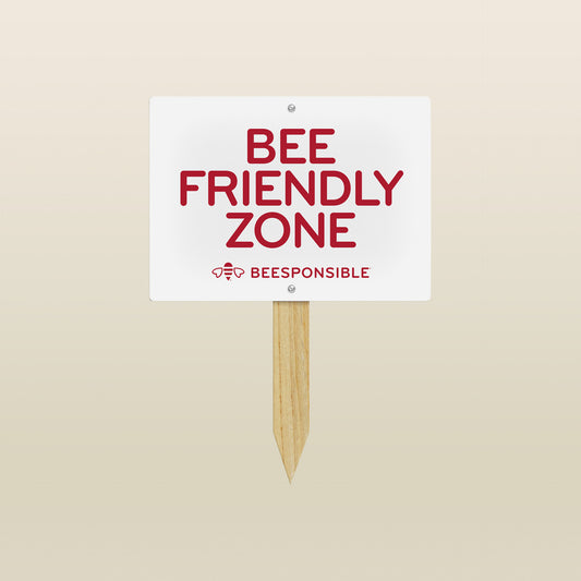 Garden Sign: Bee Friendly Zone (11x8")