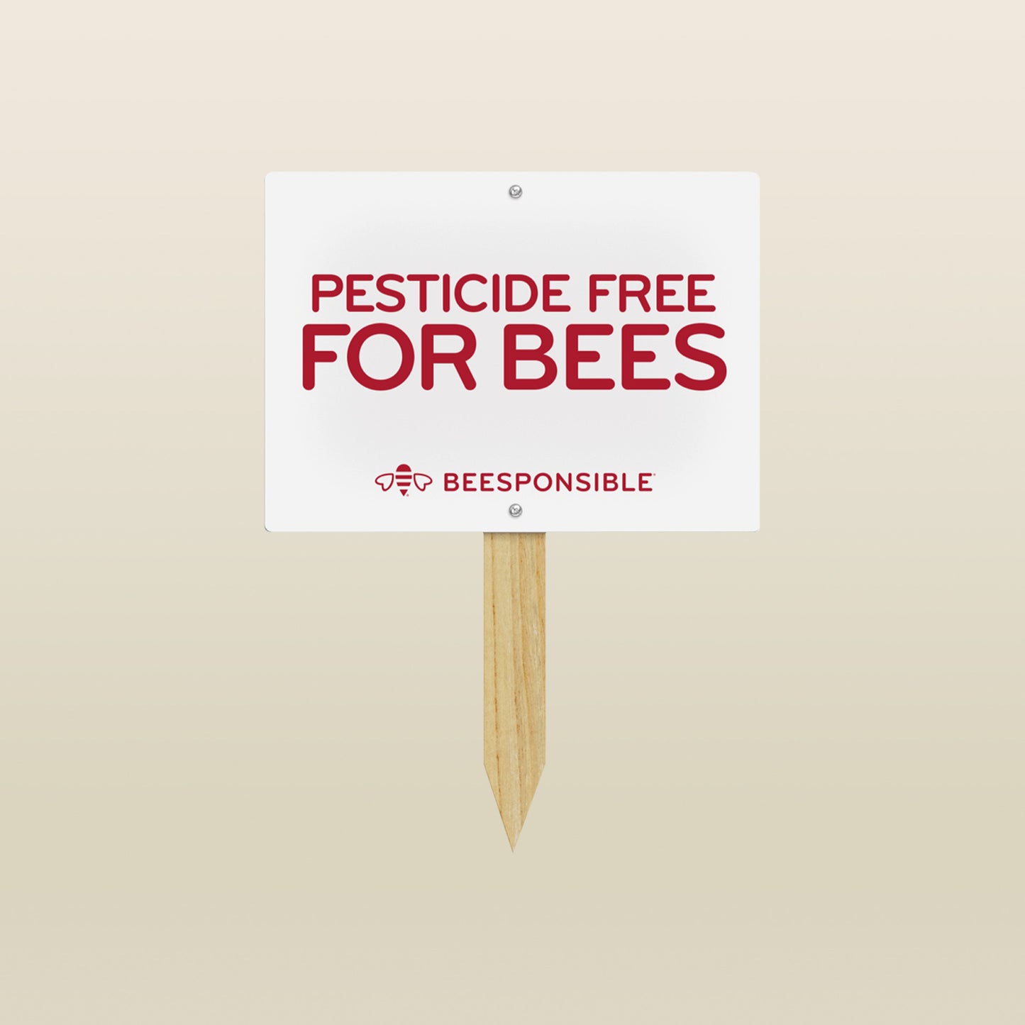 Garden Sign: Pesticide Free For Bees (11x8")